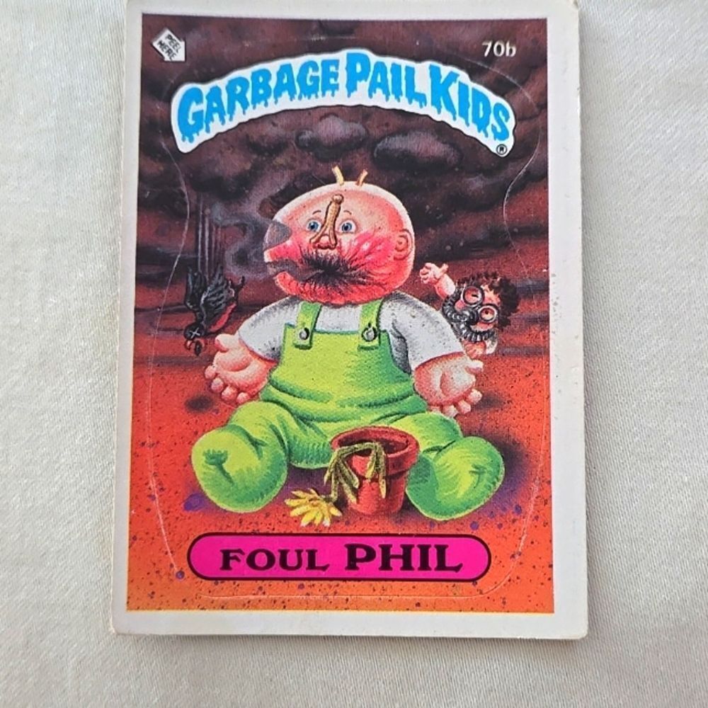Garbage Pail Kids Card Foul Phil 70b Original vtg vintage retro rare collection
